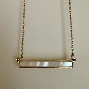LOFT Gold and Cream Bar Necklace
